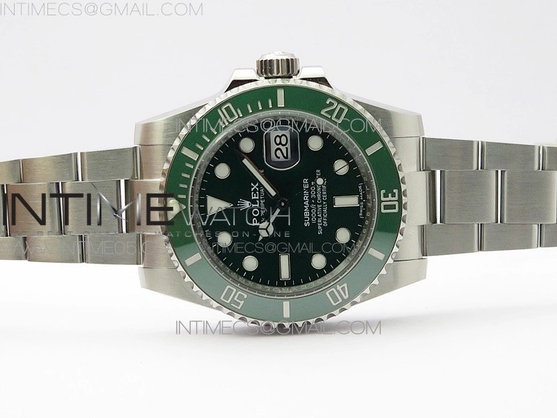 Submariner 116610 LV Green Ceramic 904L SS Case ZF 1:1 Best Edition Green Dial On 904L SS Bracelet VR3135