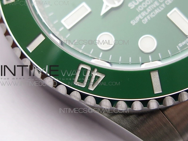 Submariner 116610 LV Green Ceramic 904L SS Case ZF 1:1 Best Edition Green Dial On 904L SS Bracelet VR3135