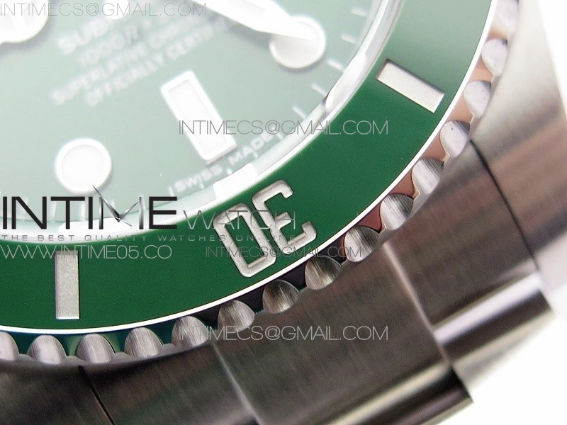 Submariner 116610 LV Green Ceramic 904L SS Case ZF 1:1 Best Edition Green Dial On 904L SS Bracelet VR3135