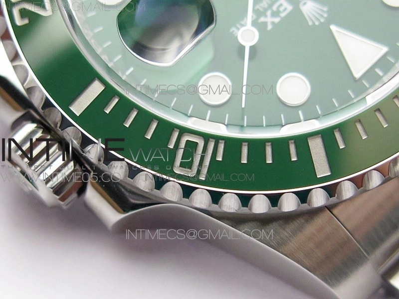 Submariner 116610 LV Green Ceramic 904L SS Case ZF 1:1 Best Edition Green Dial On 904L SS Bracelet VR3135