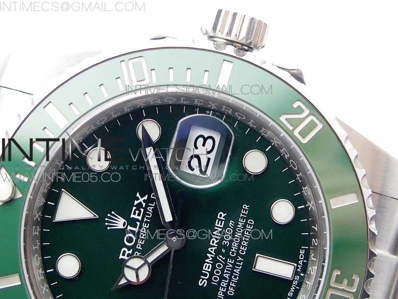 Submariner 116610 LV Green Ceramic 904L SS Case ZF 1:1 Best Edition Green Dial On 904L SS Bracelet VR3135