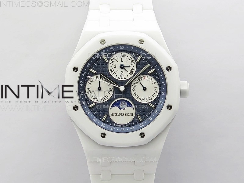 Royal Oak Perpetual Calendar 26579CB White Ceramic APSF Best Edition on White Ceramic Bracelet A5134 V4