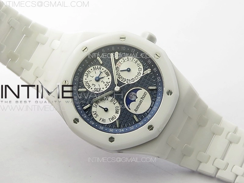 Royal Oak Perpetual Calendar 26579CB White Ceramic APSF Best Edition on White Ceramic Bracelet A5134 V4