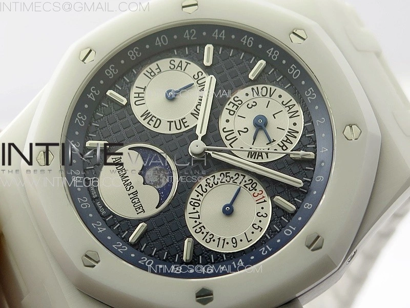 Royal Oak Perpetual Calendar 26579CB White Ceramic APSF Best Edition on White Ceramic Bracelet A5134 V4