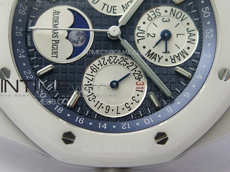 Royal Oak Perpetual Calendar 26579CB White Ceramic APSF Best Edition on White Ceramic Bracelet A5134 V4
