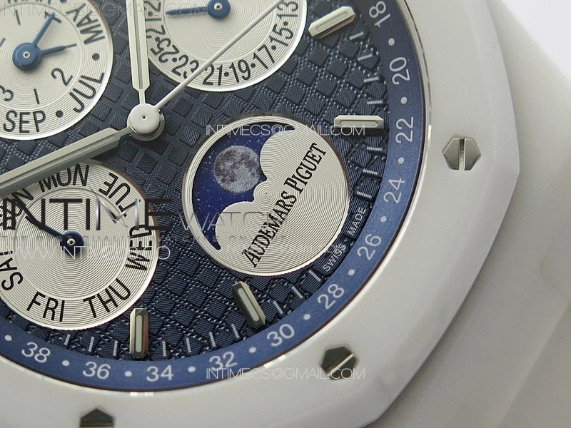 Royal Oak Perpetual Calendar 26579CB White Ceramic APSF Best Edition on White Ceramic Bracelet A5134 V4