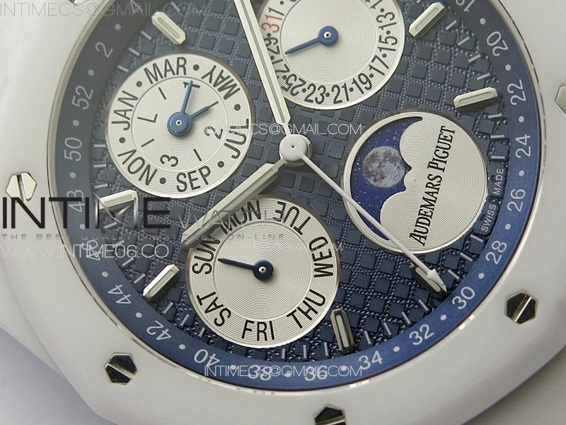 Royal Oak Perpetual Calendar 26579CB White Ceramic APSF Best Edition on White Ceramic Bracelet A5134 V4