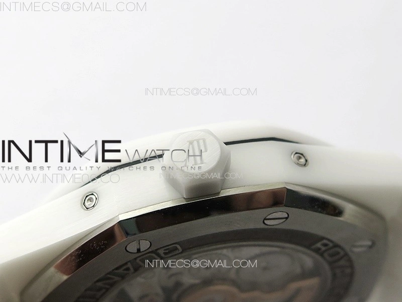Royal Oak Perpetual Calendar 26579CB White Ceramic APSF Best Edition on White Ceramic Bracelet A5134 V4