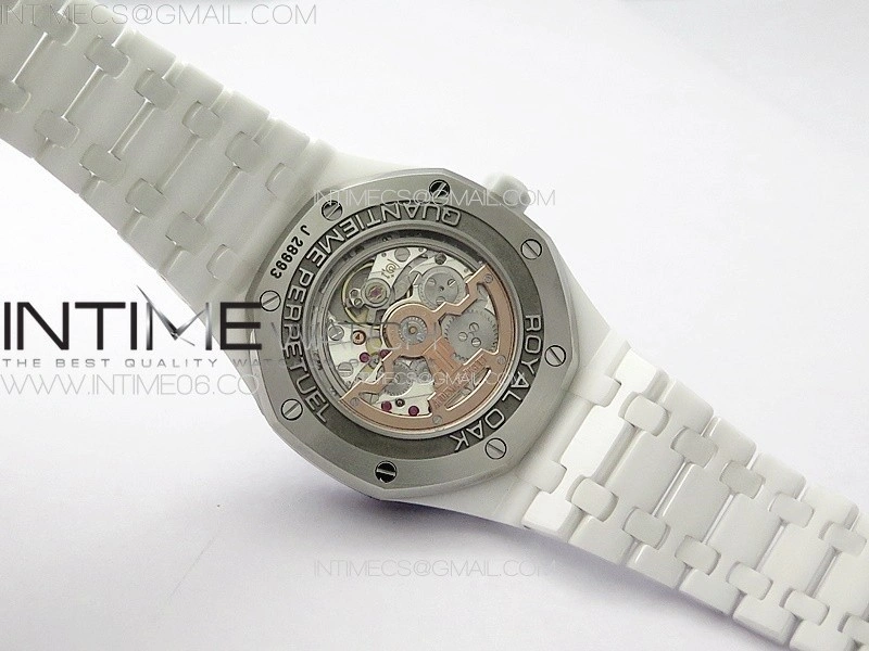 Royal Oak Perpetual Calendar 26579CB White Ceramic APSF Best Edition on White Ceramic Bracelet A5134 V4