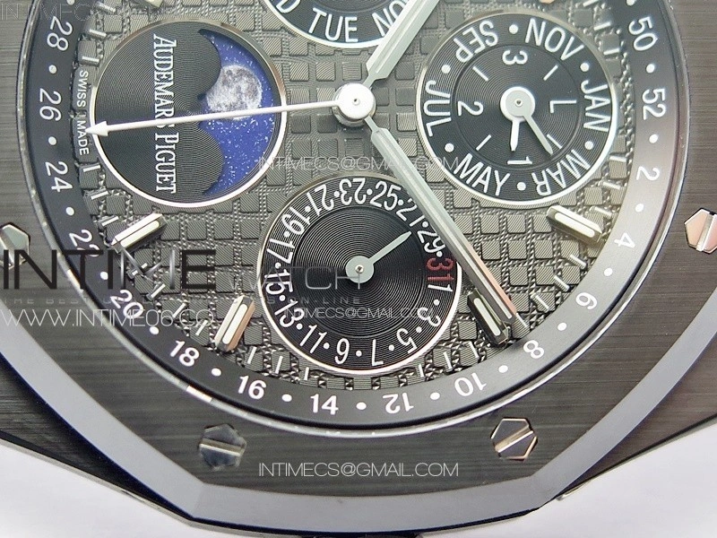 Royal Oak Perpetual Calendar 26579CE Black Ceramic APSF Best Edition on Black Ceramic Bracelet A5134 V3