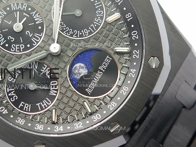 Royal Oak Perpetual Calendar 26579CE Black Ceramic APSF Best Edition on Black Ceramic Bracelet A5134 V3