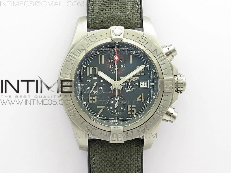 Avenger Bandit E1338310 Ti V9F 1:1 Best Edition Gray Dial on Gray Nylon Strap A7750