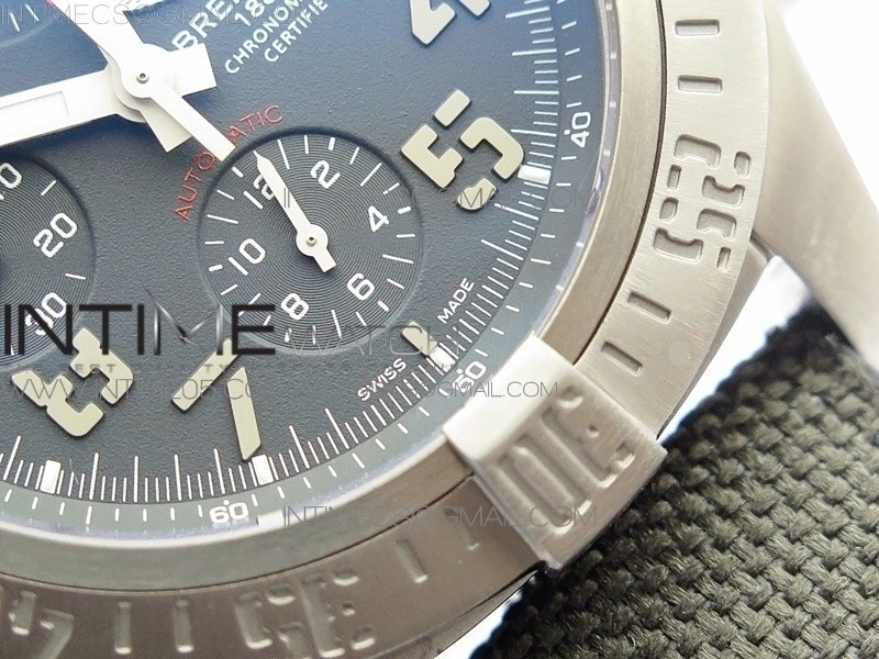 Avenger Bandit E1338310 Ti V9F 1:1 Best Edition Gray Dial on Gray Nylon Strap A7750