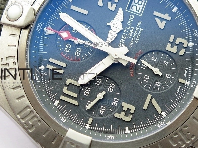 Avenger Bandit E1338310 Ti V9F 1:1 Best Edition Gray Dial on Gray Nylon Strap A7750