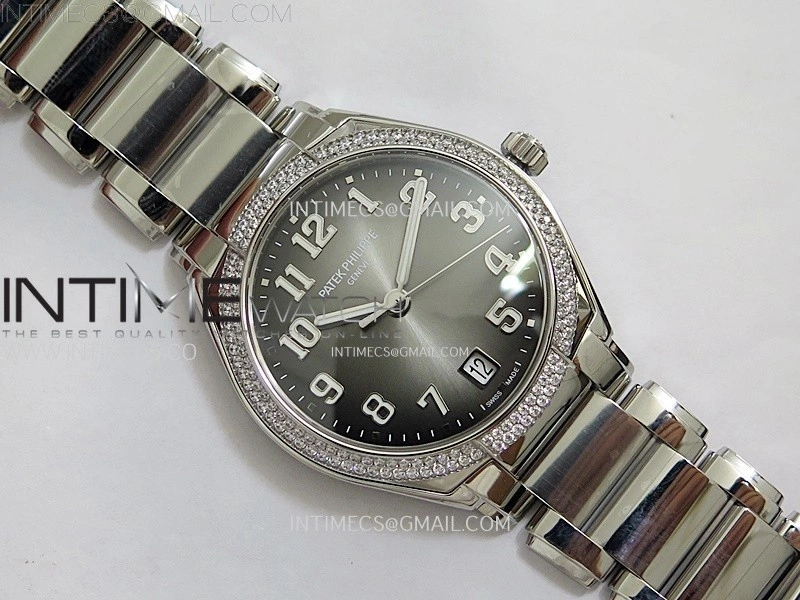 Twenty~4 7300 1200A SS PPF 1:1 Best Edition Gray Dial on SS Bracelet A324 Super Clone