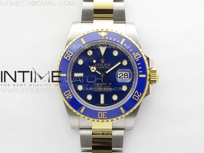 Submariner 116613LB 904L SS YG Case NTF 1:1 Best Edition Blue Dial On 904L Bracelet SA3135