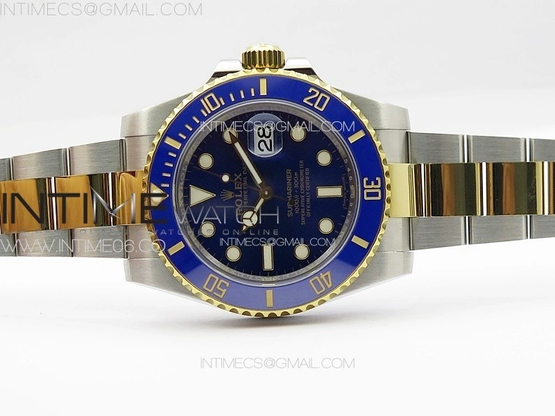 Submariner 116613LB 904L SS YG Case NTF 1:1 Best Edition Blue Dial On 904L Bracelet SA3135