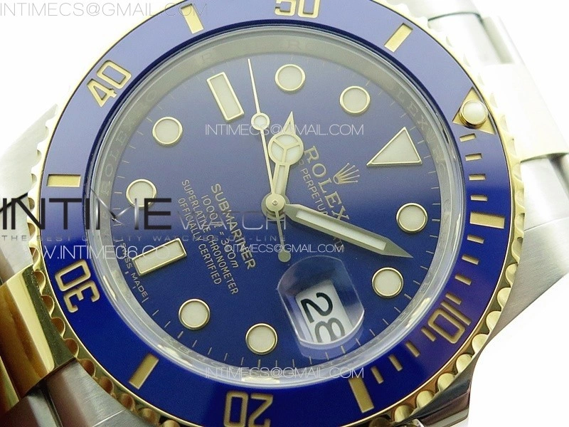 Submariner 116613LB 904L SS YG Case NTF 1:1 Best Edition Blue Dial On 904L Bracelet SA3135
