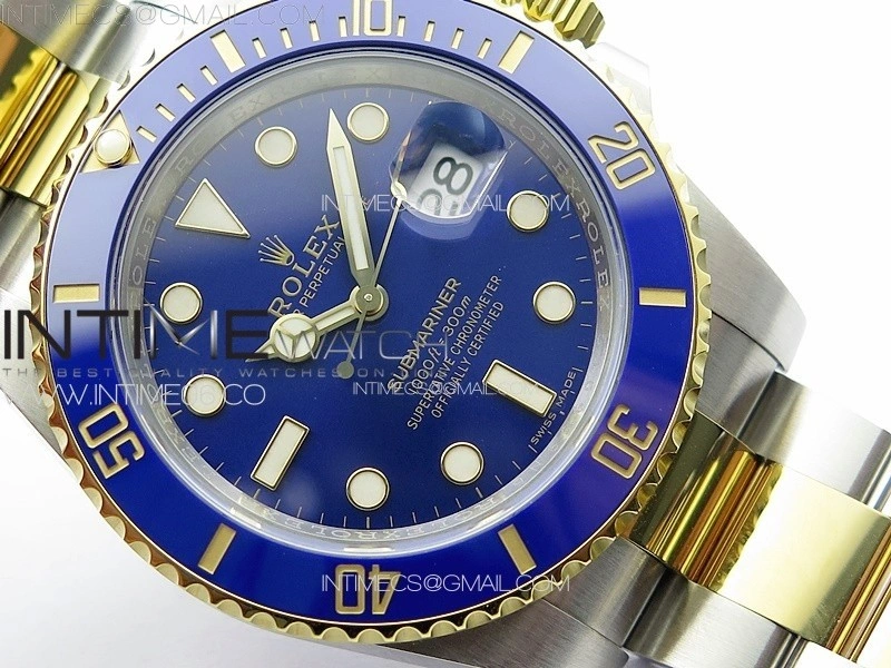 Submariner 116613LB 904L SS YG Case NTF 1:1 Best Edition Blue Dial On 904L Bracelet SA3135