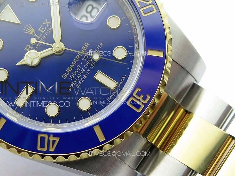 Submariner 116613LB 904L SS YG Case NTF 1:1 Best Edition Blue Dial On 904L Bracelet SA3135