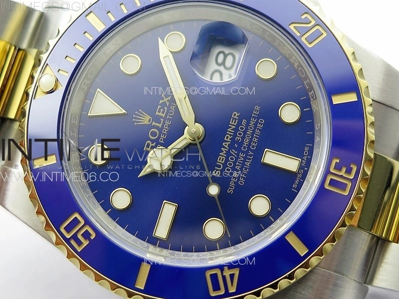 Submariner 116613LB 904L SS YG Case NTF 1:1 Best Edition Blue Dial On 904L Bracelet SA3135