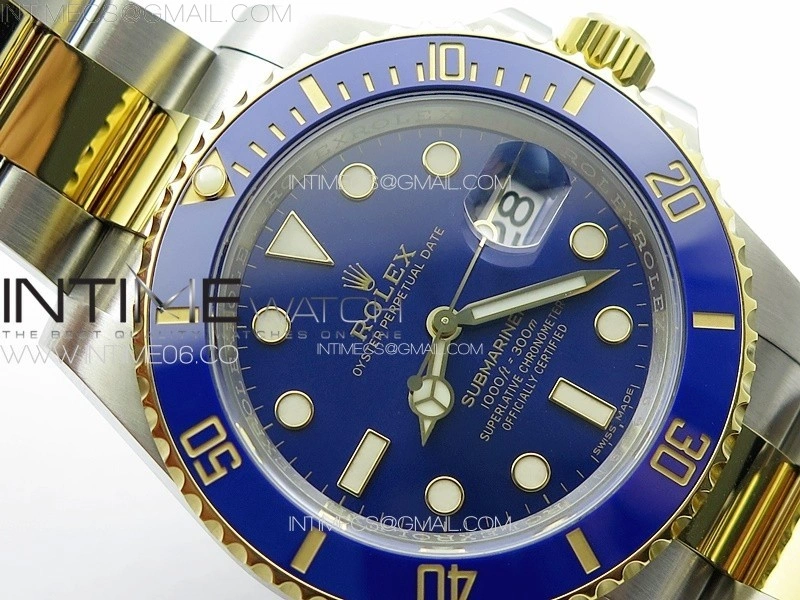 Submariner 116613LB 904L SS YG Case NTF 1:1 Best Edition Blue Dial On 904L Bracelet SA3135