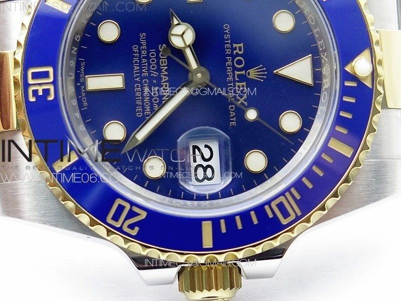 Submariner 116613LB 904L SS YG Case NTF 1:1 Best Edition Blue Dial On 904L Bracelet SA3135