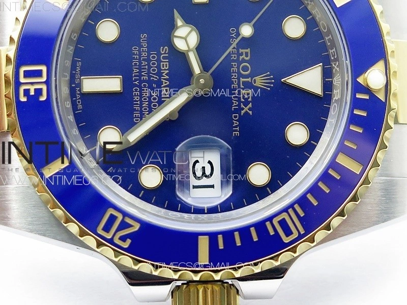 Submariner 116613LB 904L SS YG Case NTF 1:1 Best Edition Blue Dial On 904L Bracelet SA3135