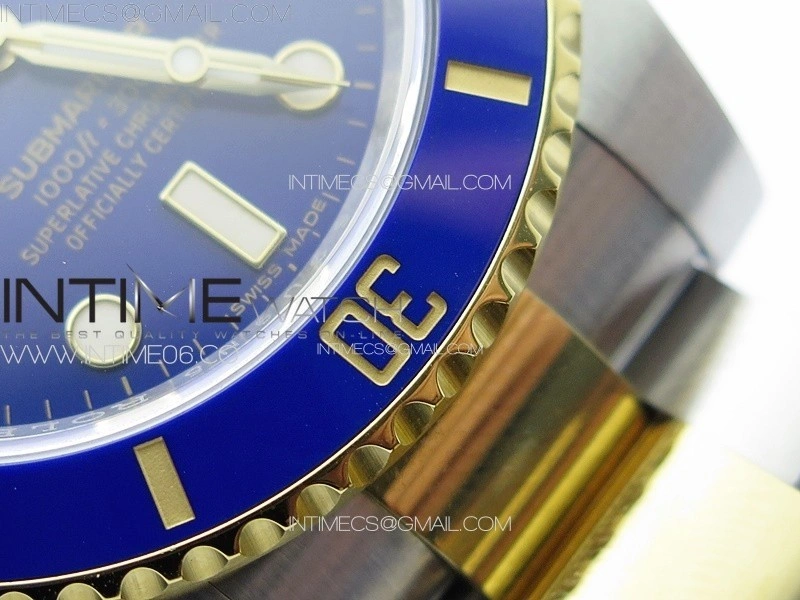 Submariner 116613LB 904L SS YG Case NTF 1:1 Best Edition Blue Dial On 904L Bracelet SA3135