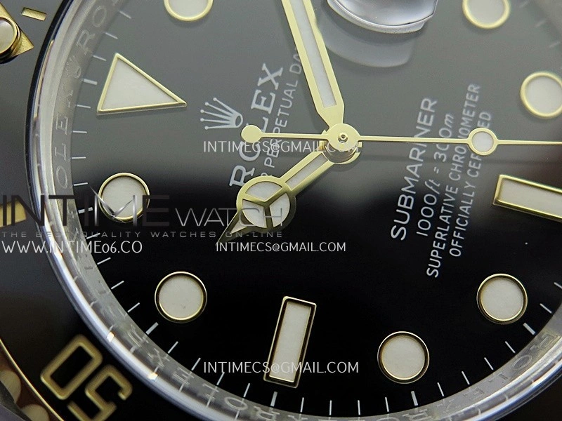 Submariner 116613LN 904L SS YG VF 1:1 Best Edition Black Dial On 904L SS YG Bracelet DD3135
