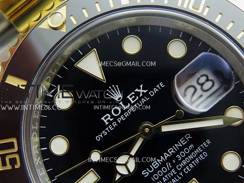 Submariner 116613LN 904L SS YG VF 1:1 Best Edition Black Dial On 904L SS YG Bracelet DD3135