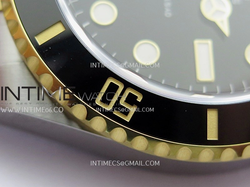 Submariner 116613LN 904L SS YG VF 1:1 Best Edition Black Dial On 904L SS YG Bracelet DD3135