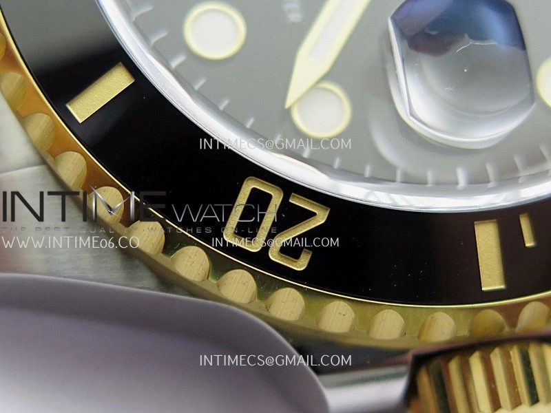 Submariner 116613LN 904L SS YG VF 1:1 Best Edition Black Dial On 904L SS YG Bracelet DD3135