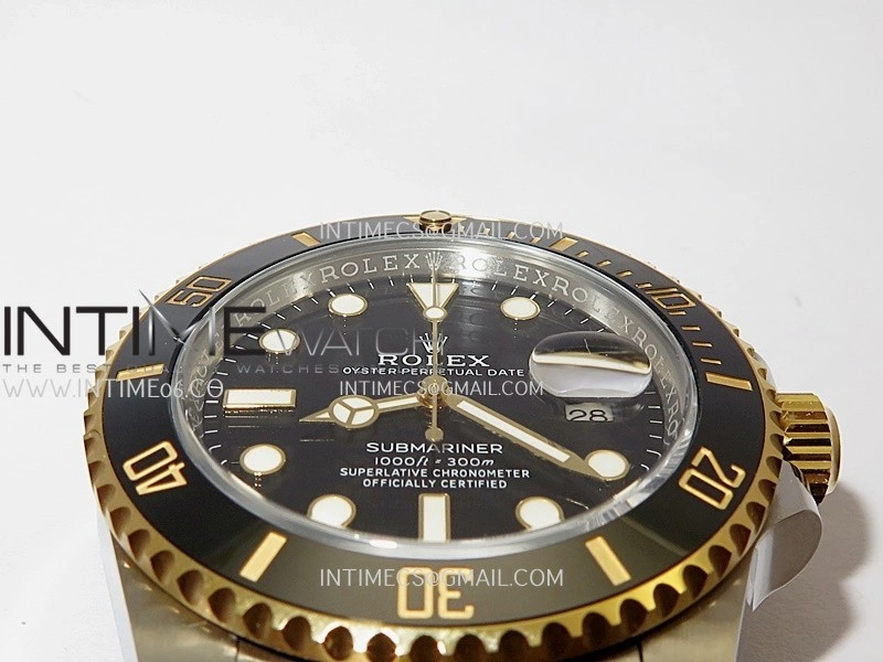 Submariner 116613LN 904L SS YG VF 1:1 Best Edition Black Dial On 904L SS YG Bracelet DD3135