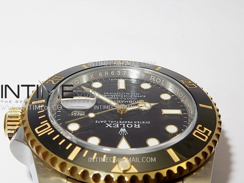 Submariner 116613LN 904L SS YG VF 1:1 Best Edition Black Dial On 904L SS YG Bracelet DD3135
