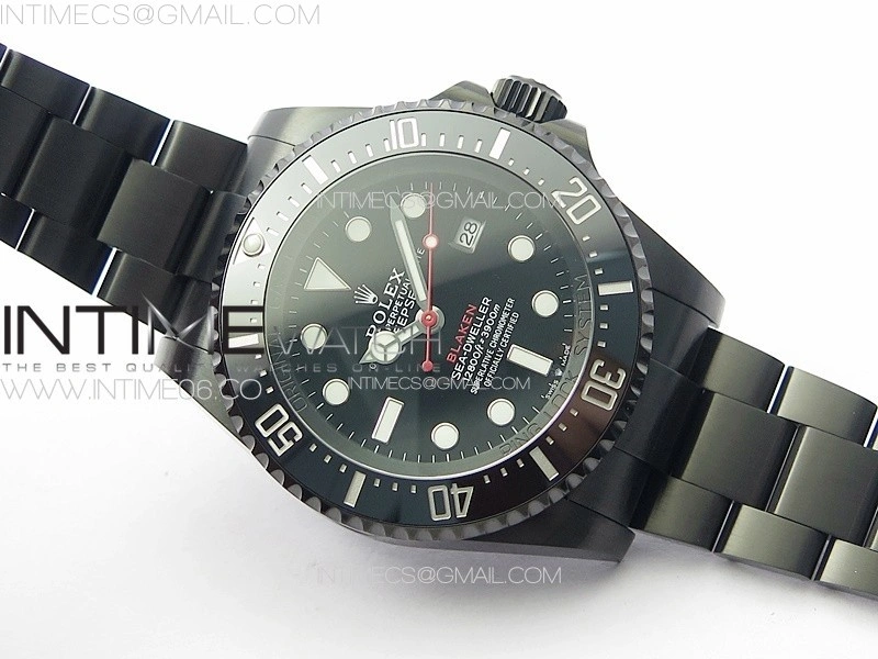 Sea-Dweller 116660 Blaken DLC Black Inner BP Best Edition Black Dial on SS Bracelet A2824