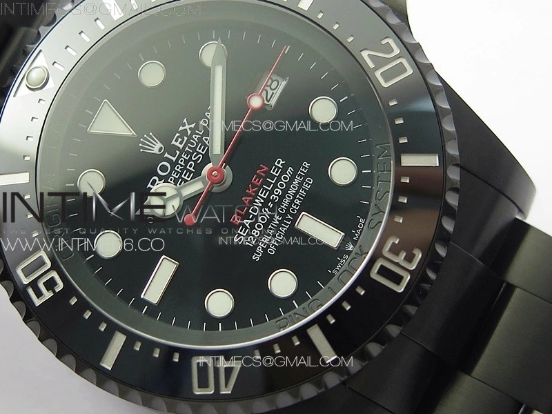 Sea-Dweller 116660 Blaken DLC Black Inner BP Best Edition Black Dial on SS Bracelet A2824