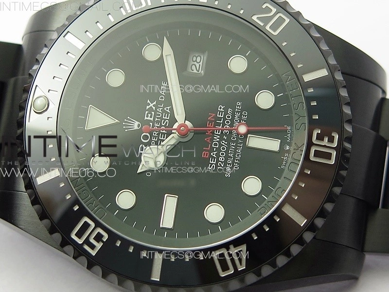 Sea-Dweller 116660 Blaken DLC Black Inner BP Best Edition Black Dial on SS Bracelet A2824