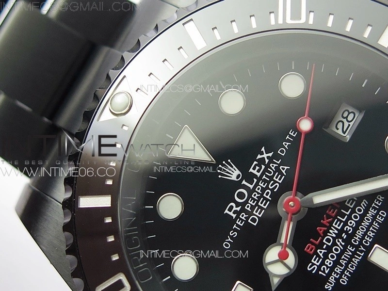 Sea-Dweller 116660 Blaken DLC Black Inner BP Best Edition Black Dial on SS Bracelet A2824