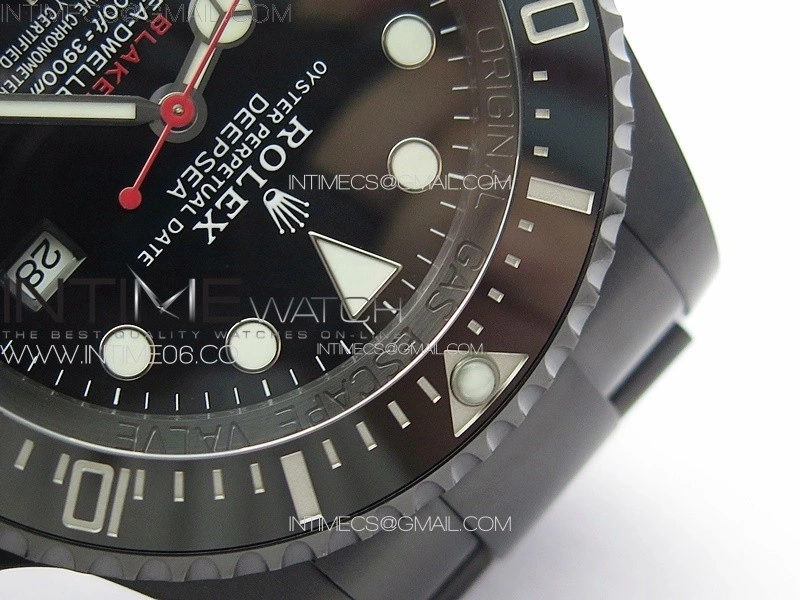 Sea-Dweller 116660 Blaken DLC Black Inner BP Best Edition Black Dial on SS Bracelet A2824
