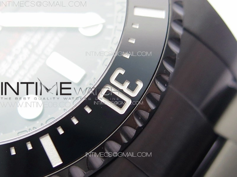 Sea-Dweller 116660 Blaken DLC Black Inner BP Best Edition Black Dial on SS Bracelet A2824