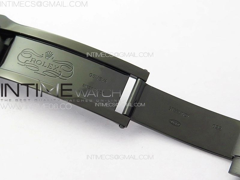Sea-Dweller 116660 Blaken DLC Green Inner BP Best Edition Black Dial on SS Bracelet A2824