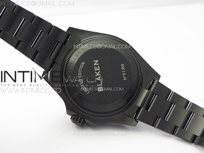 Sea-Dweller 116660 Blaken DLC Green Inner BP Best Edition Black Dial on SS Bracelet A2824