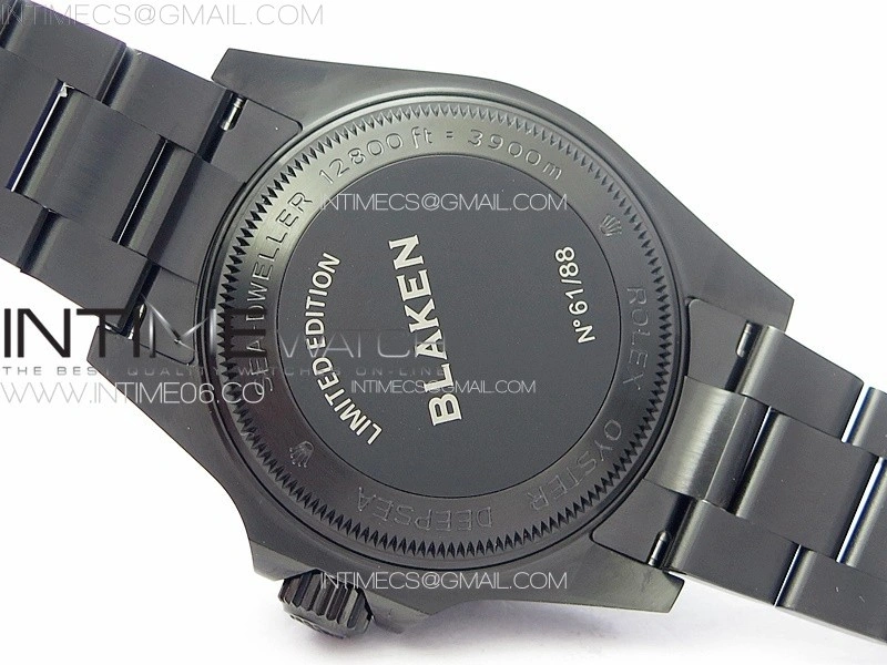 Sea-Dweller 116660 Blaken DLC Green Inner BP Best Edition Black Dial on SS Bracelet A2824