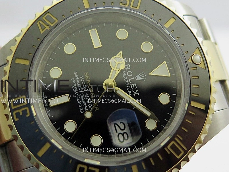 Sea-Dweller 126603 43mm 904L SS YG QF 1:1 Best Edition Black Dial On Oyster Bracelet SH3235