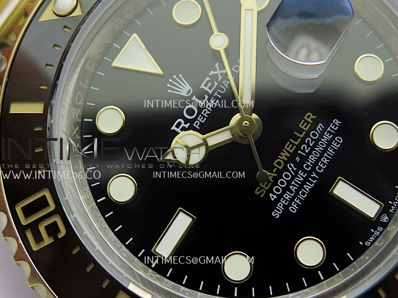 Sea-Dweller 126603 43mm 904L SS YG QF 1:1 Best Edition Black Dial On Oyster Bracelet SH3235
