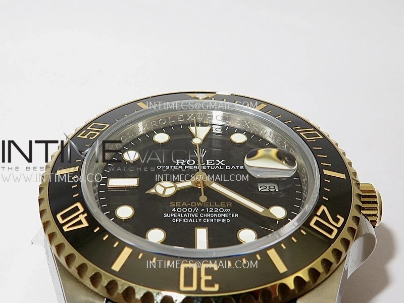 Sea-Dweller 126603 43mm 904L SS YG QF 1:1 Best Edition Black Dial On Oyster Bracelet SH3235