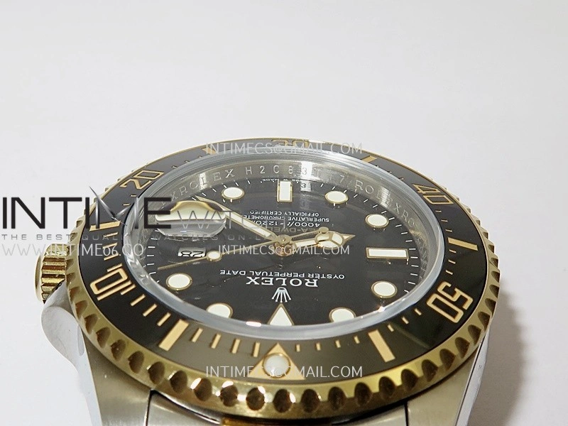 Sea-Dweller 126603 43mm 904L SS YG QF 1:1 Best Edition Black Dial On Oyster Bracelet SH3235