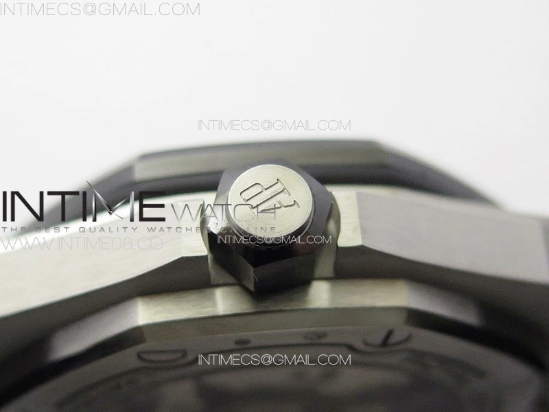 Royal Oak Offshore Diver 15720 Ceramic Bezel ZF 1:1 Best Edition Black Dial on Black Rubber Strap A4308