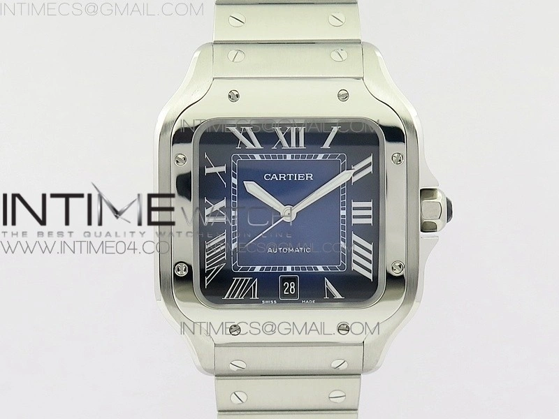 Santos de Cartier 40mm 2018 BVF 1:1 Best Edition Blue Dial on SS SmartLinks Bracelet MIYOTA 9015